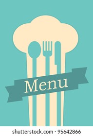 restaurant menu retro poster