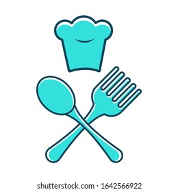 Restaurant menu retro poster icon