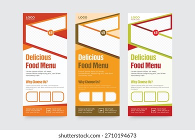 Diseño de Plantilla de Anuncio de menú de restaurante