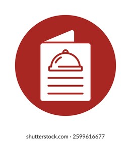 restaurant menu round icon flat design