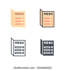Restaurant menu service icon