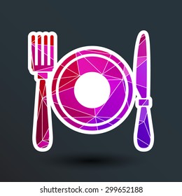 Restaurant menu symbol such logo food cafe.