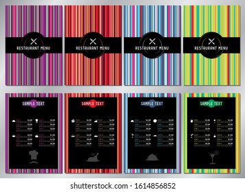 Restaurant menu template - A4 format (210x297 mm)