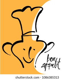 Restaurant menu template. Bon appetit. Vector illustration. 