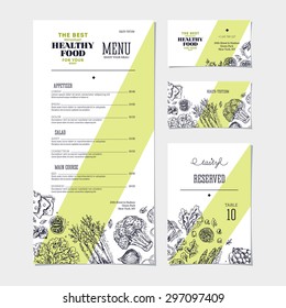 Restaurant Menu Template. Cafe Identity. Vector Illustration