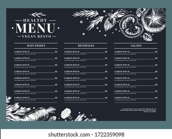 Restaurant menu, template design. Food flyer.