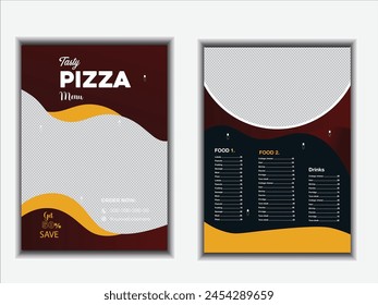 Restaurant menu template design Healthy Meal