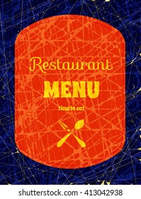 Restaurant menu template design. Vector illustration.