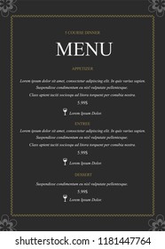 Restaurant Menu Template Ready for Print