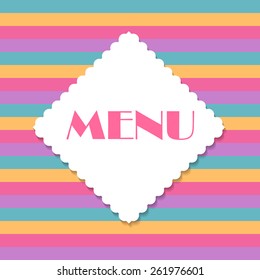 Restaurant Menu Template Vector Illustration EPS10