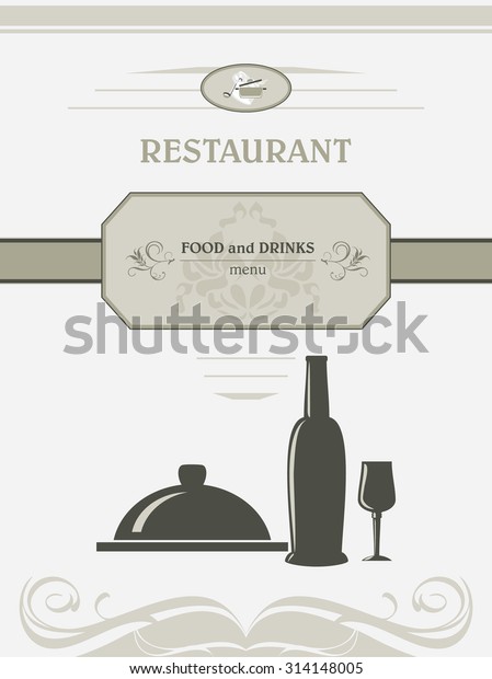 Restaurant Menu Title Page Design Vector 스톡 벡터(로열티 프리) 314148005 ...