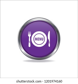 Restaurant menu vector button, web design element