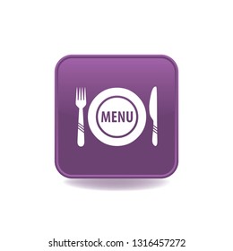 Restaurant menu vector button, web design element