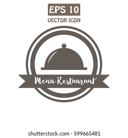 Restaurant Menu Vector Icon.  
