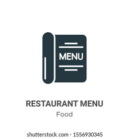 Restaurant menu vector icon on white background. Flat vector restaurant menu icon symbol sign from modern food collection for mobile concept and web apps design.