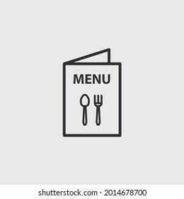restaurant menu vector icon with spoon and folk