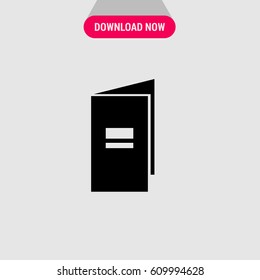 Restaurant Menu Vector Icon, The symbol of menu book of restaurant. Simple, modern flat vector illustration for mobile app, website or desktop app
