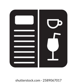 Restaurant menu vector icons in various styles, including outline and filled. Perfect for beverage, drinking and application designs.