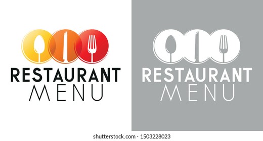 Restaurant menu vector logo template