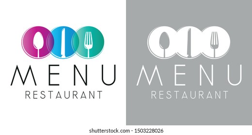 Restaurant menu vector logo template