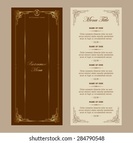 Restaurant menu - vector set