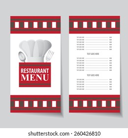 Restaurant menu vector template
