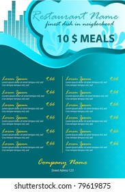 Restaurant Menu Vector Template