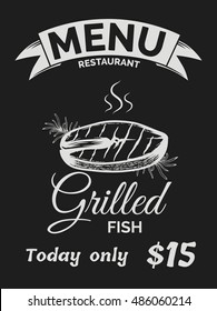 Restaurant  menu, vintage design.All elements editable.