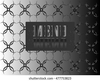 restaurant menus, black pattern on a white -  vector illustration