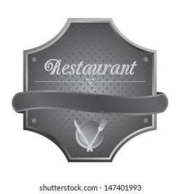 restaurant metal plate sign art