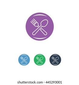 Restaurant Modern Kitchen Chef Logo Design Icon Flat