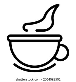 Restaurant mug icon. Outline restaurant mug vector icon for web design isolated on white background