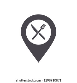 Restaurant near here icon vector