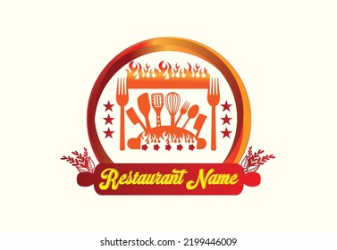 Restaurant new logo and icon design template