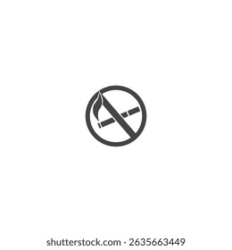 restaurant no smoking zone Icon flat vector design