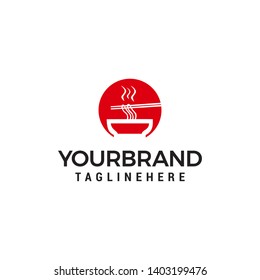 restaurant noodle logo design concept template vector