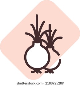 Restaurant onion, illustration, vector on a white background.