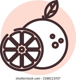 Restaurant orange, illustration, vector on a white background.