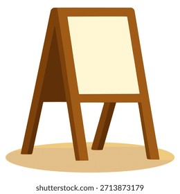 Restaurant outdoor menu board flat color vector illustration template design