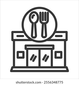 Restaurant Outline Icon Vector Illustration