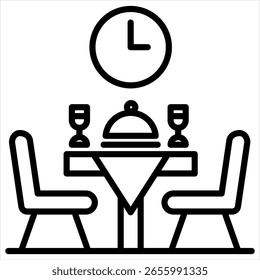 Restaurant Outline Icon Vector Illustration