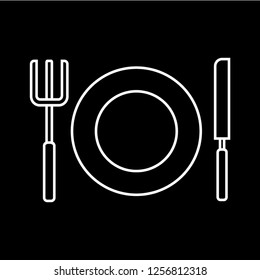 restaurant outline vector icon