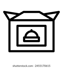 Restaurant pack icon outline vector. Food bag. Snack pack