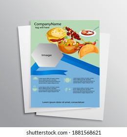 restaurant Party flyer vector illustration