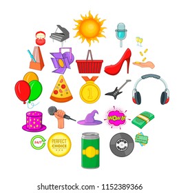 Restaurant patio icons set. Cartoon set of 25 restaurant patio vector icons for web isolated on white background