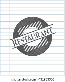 Restaurant pencil effect