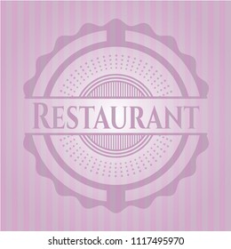 Restaurant pink emblem