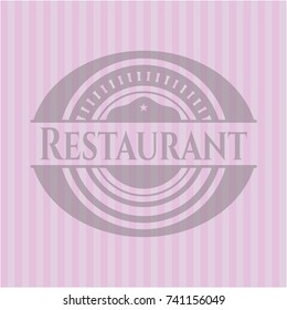 Restaurant pink emblem