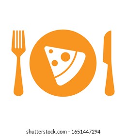 A restaurant pizza sign icon vector 