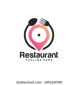 restaurant place logo icon vector